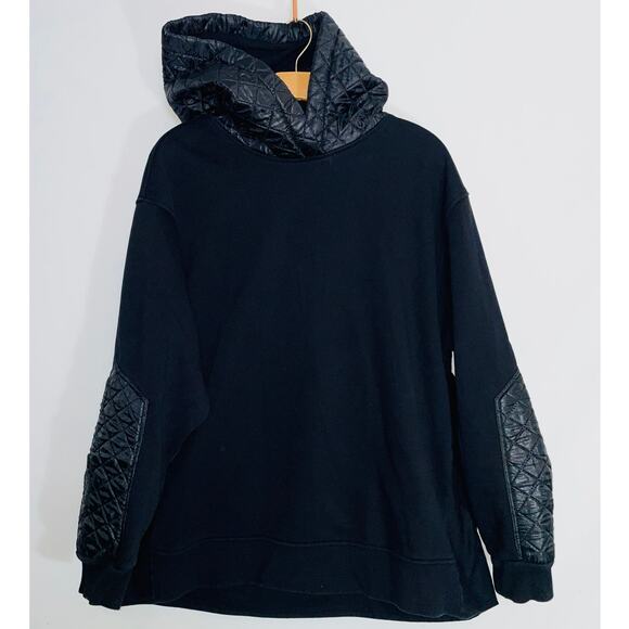 Zara Mixed Materials Sweatshirt - Women's Size L - Quilting, Jersey & Canvas‎ - Picture 1 of 9